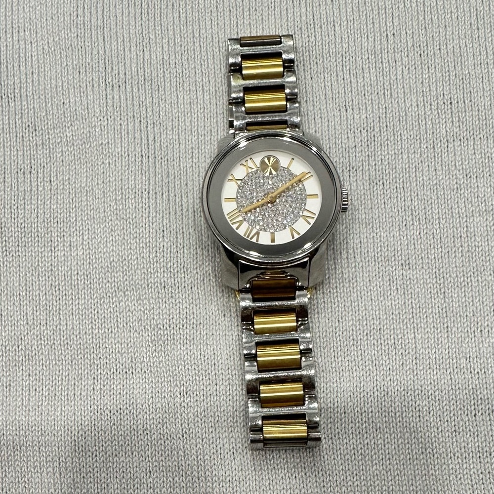 MOVADO Bold Silver Crystal Pave Dial Two-tone Ladies - Picture 3 of 3
